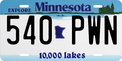 MN license plate 540PWN