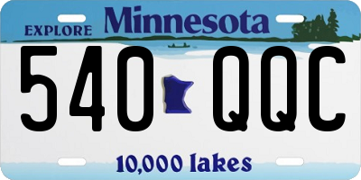 MN license plate 540QQC