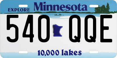 MN license plate 540QQE