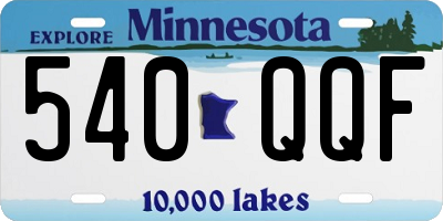 MN license plate 540QQF