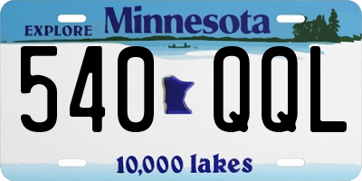 MN license plate 540QQL