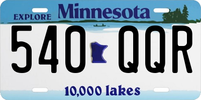 MN license plate 540QQR