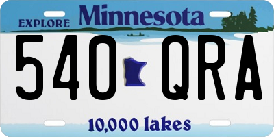 MN license plate 540QRA