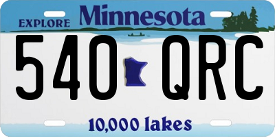 MN license plate 540QRC