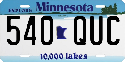 MN license plate 540QUC