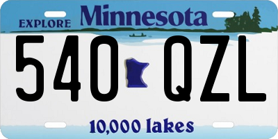 MN license plate 540QZL