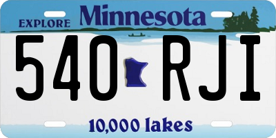 MN license plate 540RJI