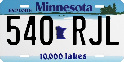 MN license plate 540RJL