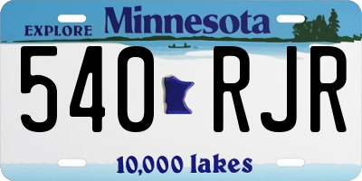 MN license plate 540RJR