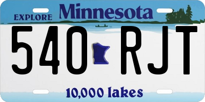 MN license plate 540RJT