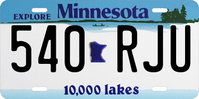 MN license plate 540RJU