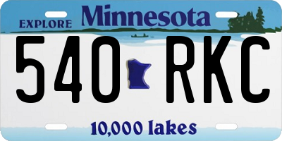 MN license plate 540RKC
