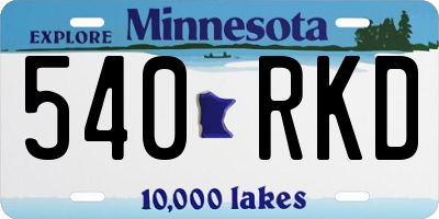MN license plate 540RKD