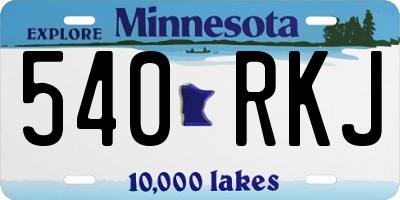 MN license plate 540RKJ