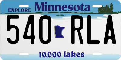 MN license plate 540RLA