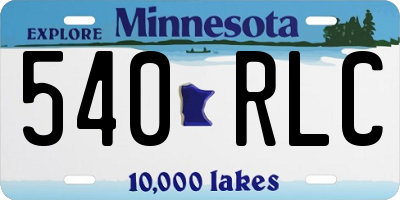 MN license plate 540RLC