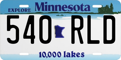 MN license plate 540RLD