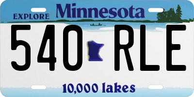 MN license plate 540RLE