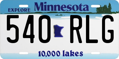 MN license plate 540RLG