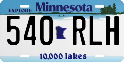 MN license plate 540RLH