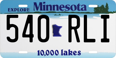 MN license plate 540RLI
