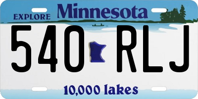 MN license plate 540RLJ