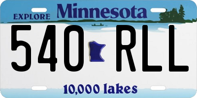 MN license plate 540RLL