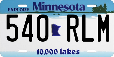 MN license plate 540RLM