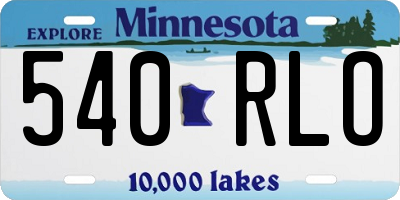 MN license plate 540RLO