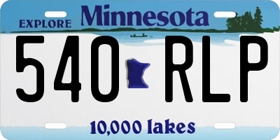 MN license plate 540RLP