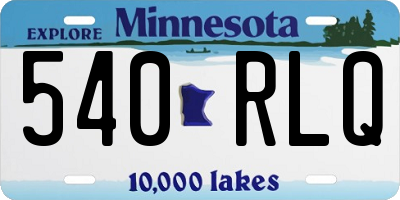 MN license plate 540RLQ