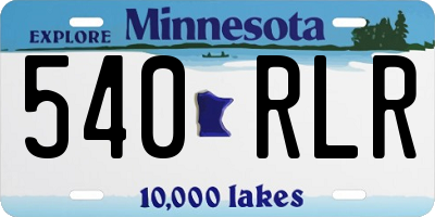 MN license plate 540RLR