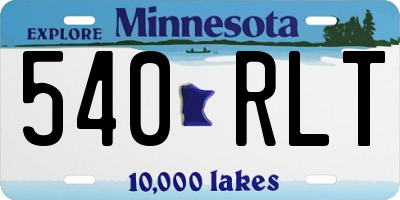 MN license plate 540RLT