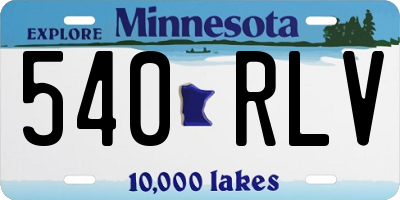 MN license plate 540RLV