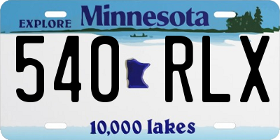 MN license plate 540RLX