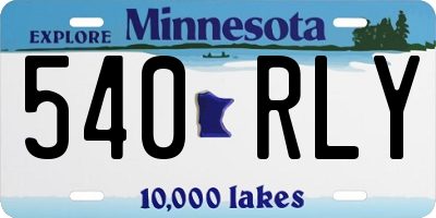 MN license plate 540RLY
