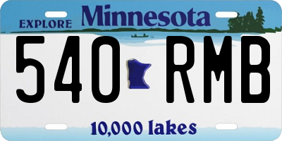 MN license plate 540RMB