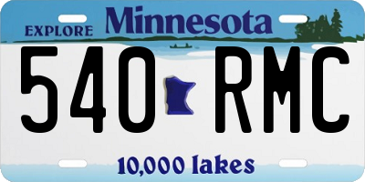 MN license plate 540RMC