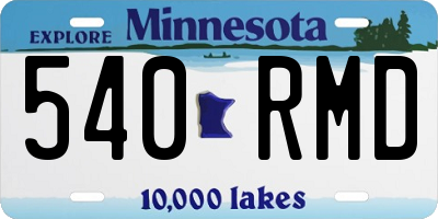 MN license plate 540RMD