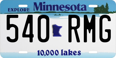 MN license plate 540RMG