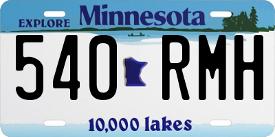 MN license plate 540RMH