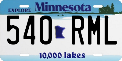 MN license plate 540RML