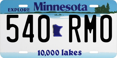 MN license plate 540RMO
