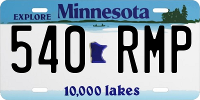 MN license plate 540RMP