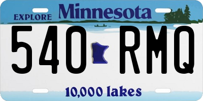 MN license plate 540RMQ