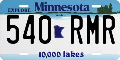 MN license plate 540RMR
