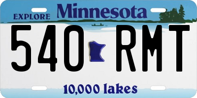 MN license plate 540RMT
