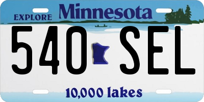MN license plate 540SEL