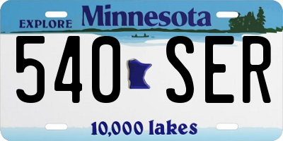 MN license plate 540SER