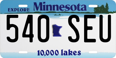 MN license plate 540SEU